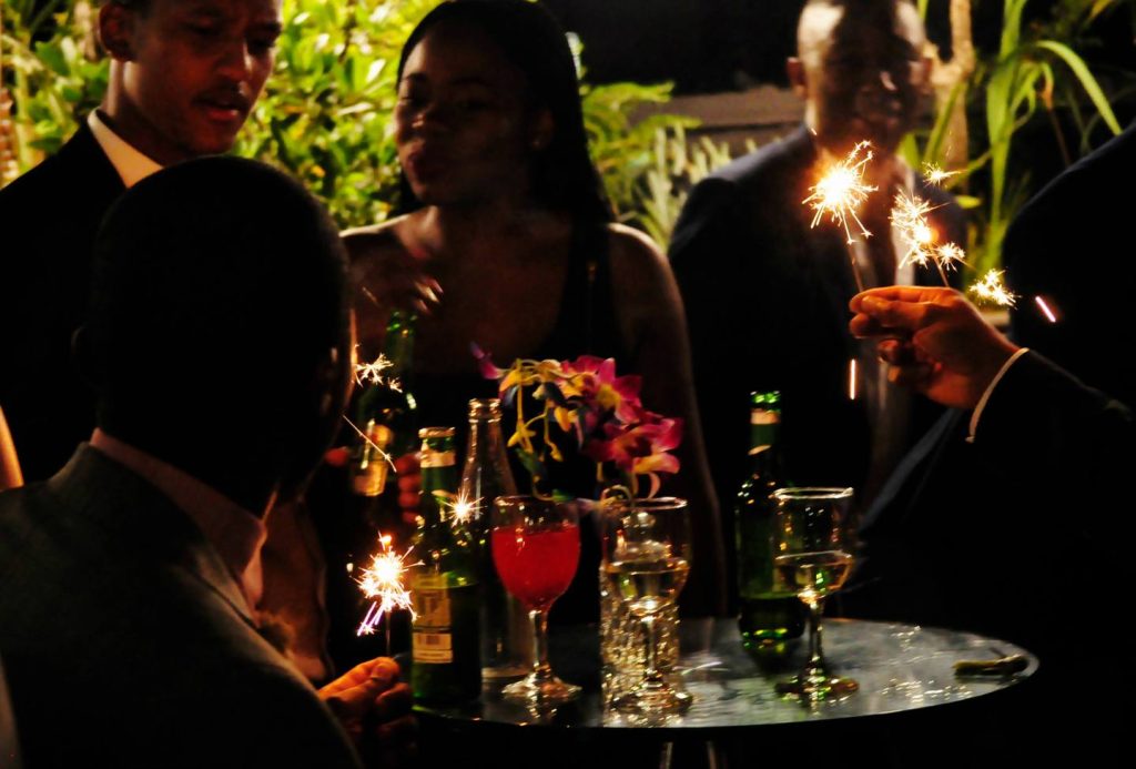 corporate year end function living room