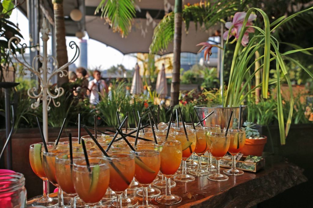 welcome drinks private function living room