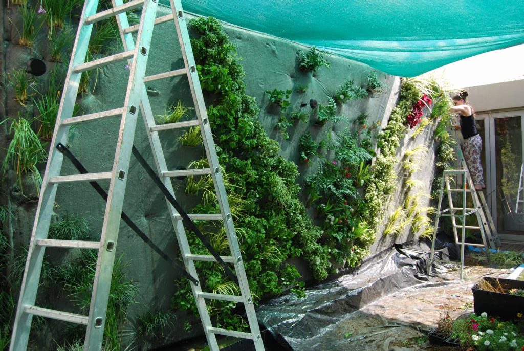 work in progress vertical garden